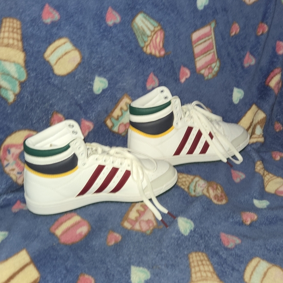 Adidas High-Top Sneakers - White, Red, and Green - Picture 5 of 5